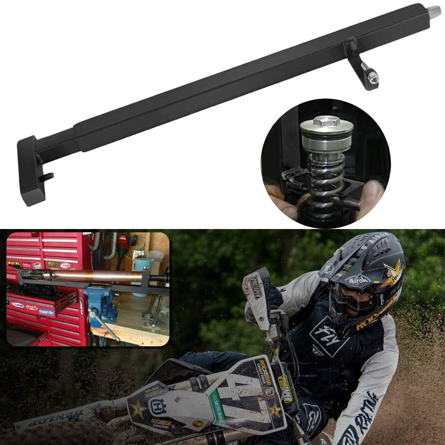 Fork Spring Compressor Tool For Most Current Sport Bikes & Road Racers TFSC 01