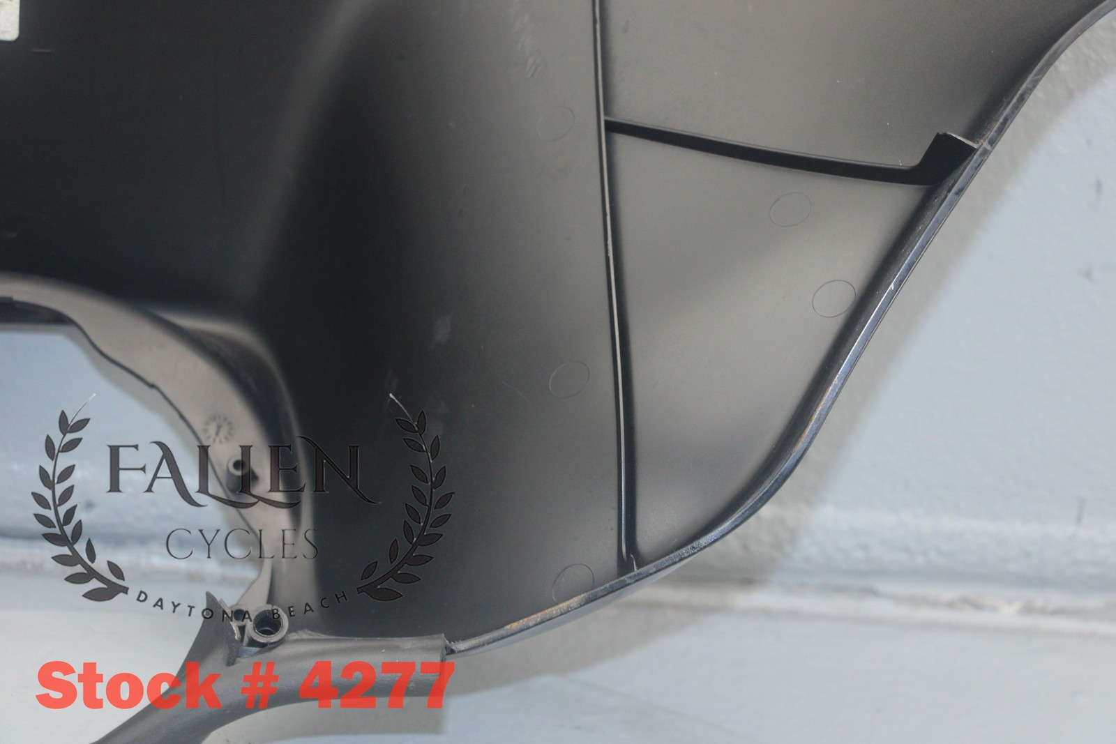2008 Harley Electra Glide Front Outer Fairing VIVID BLACK SILVER STRIPES #4277
