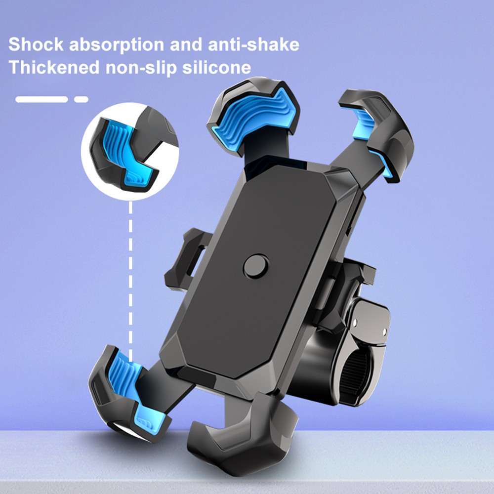 Auto Lock Motorcycle Phone Mount Bike Phone Holder Double Lock Anti-Vibration