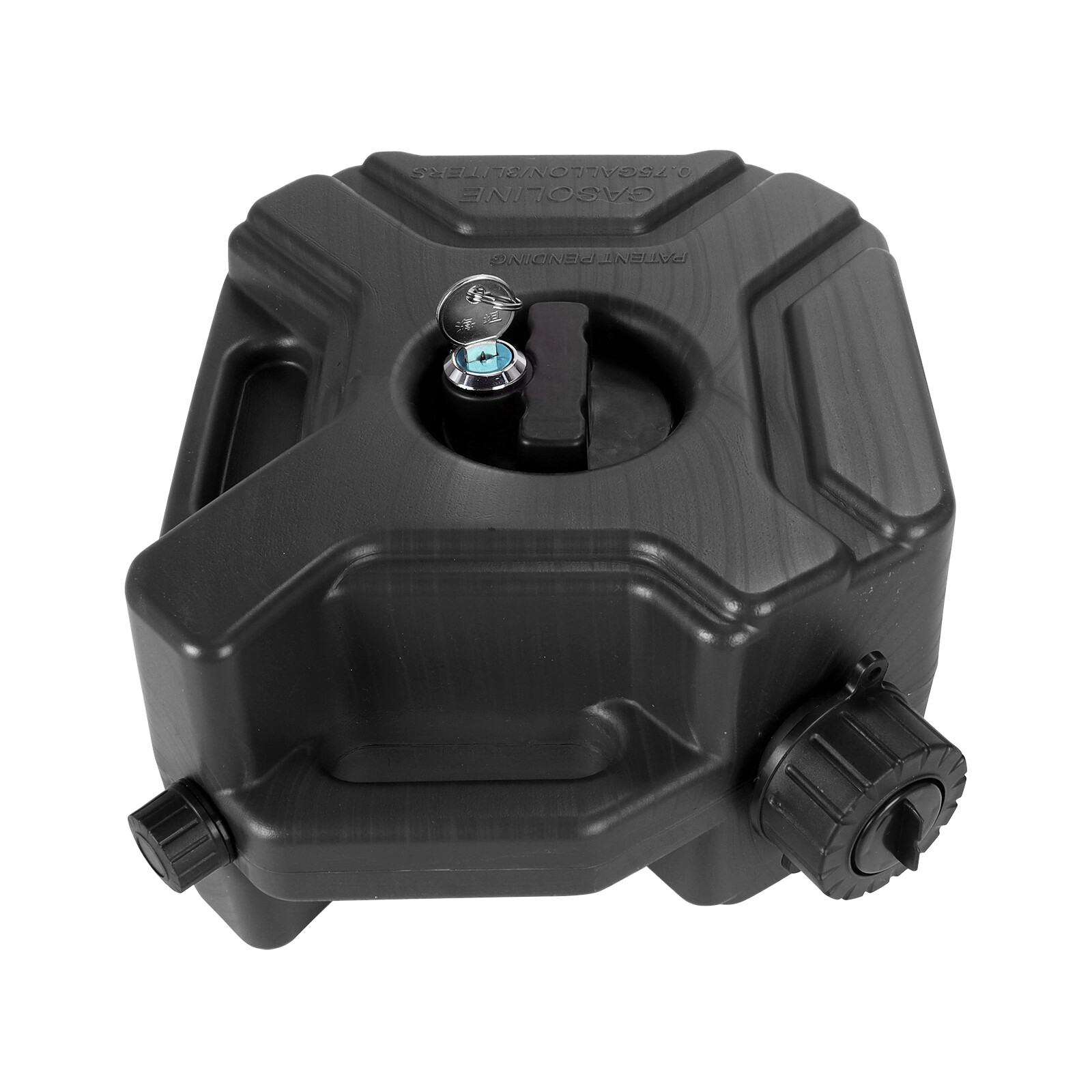 ABS 3L Fuel Tank Container Car Motorcycle Spare Petrol Storage Heavy Can Black