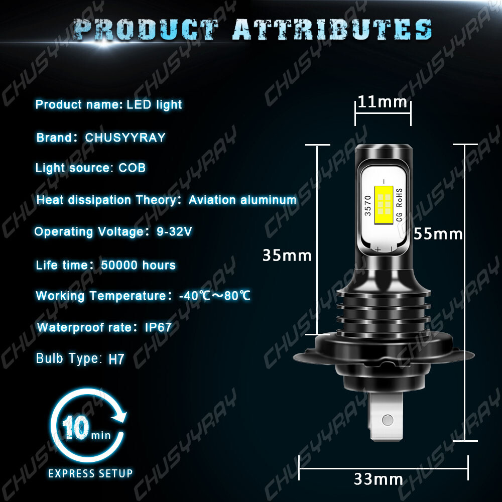 For Yamaha FZ6 2004 2005-2009 H4 H7 Xenon LED Headlight High Low Light Bulbs