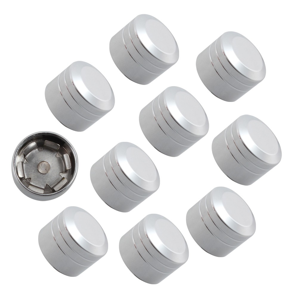 10PCS Chrome Aluminum Alloy Bolt Caps Screws Nut Head Covers Fit For Motorcycle