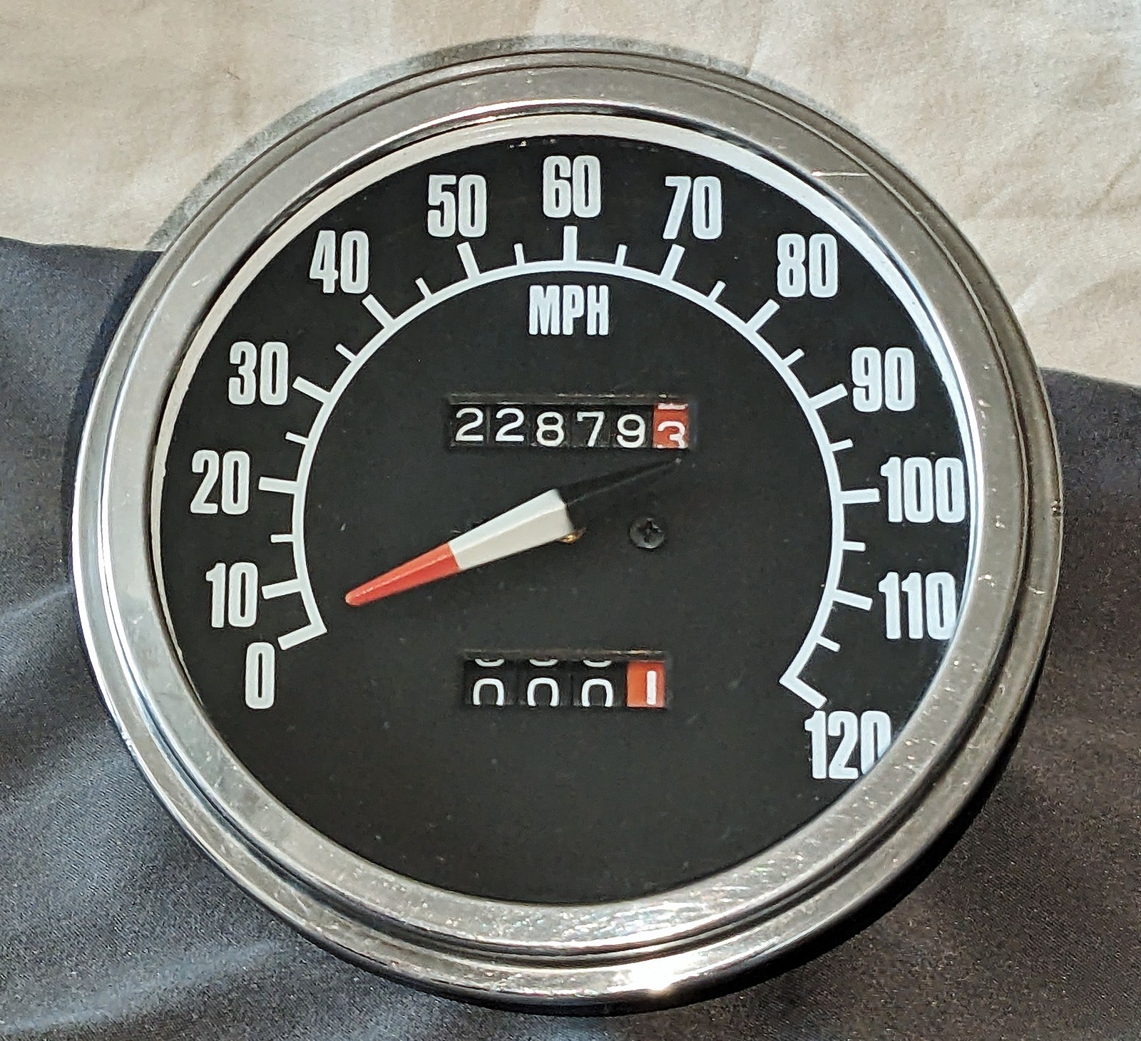 DRAG SPECIALTIES HARLEY DAVIDSON FL STYLE SPEEDOMETER & TRIP RESET KNOB