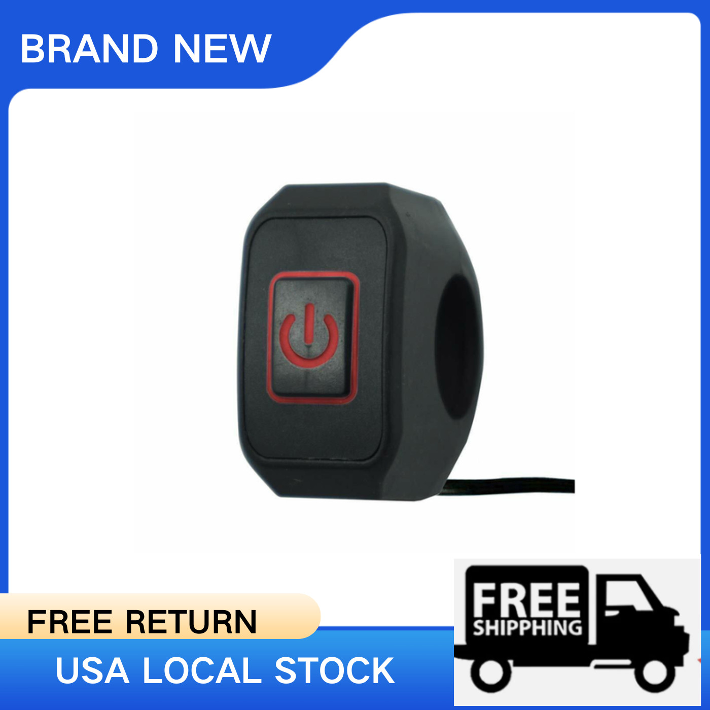 7/8″ Motorcycle / Scooter Fog Light Flip Switch On Off DC 12V Handlebar Mounted