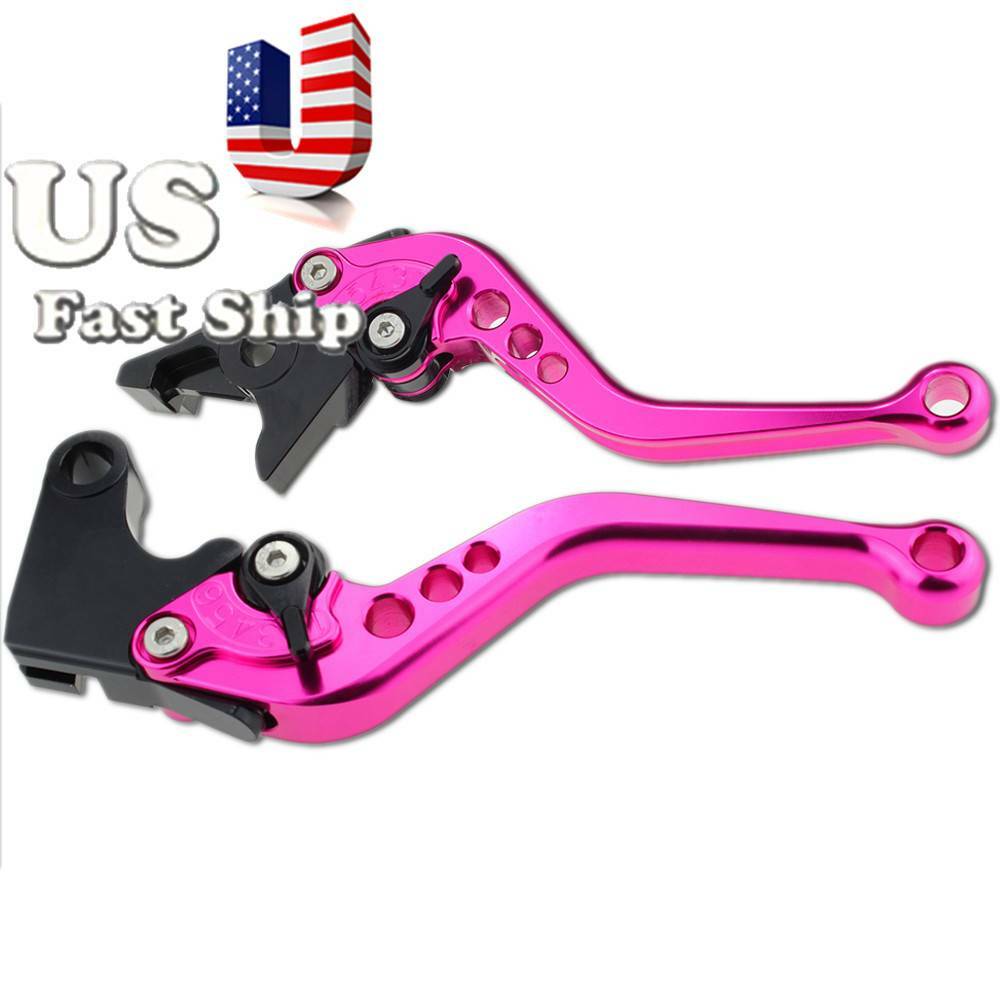 CNC Short Brake Clutch Lever For Kawasaki KLX250/D-TRACKER 08-2016 Pink