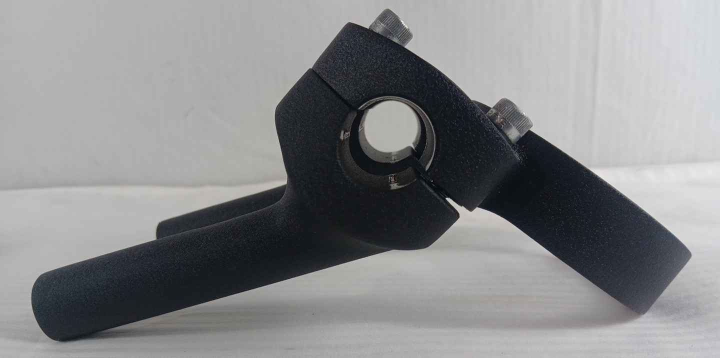 HARLEY 22-24 LOW RIDER S-ST 5 IN WRINKLE BLACK RISERS W/ SPEEDO GAUGE HOUSING