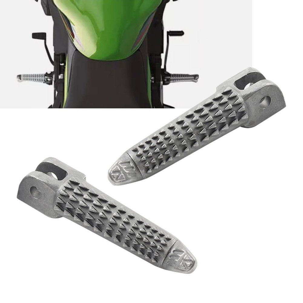 Front Driver Foot Pegs FootrestsPedals For Kawasaki Ninja 400 18-24 Z400 19-24