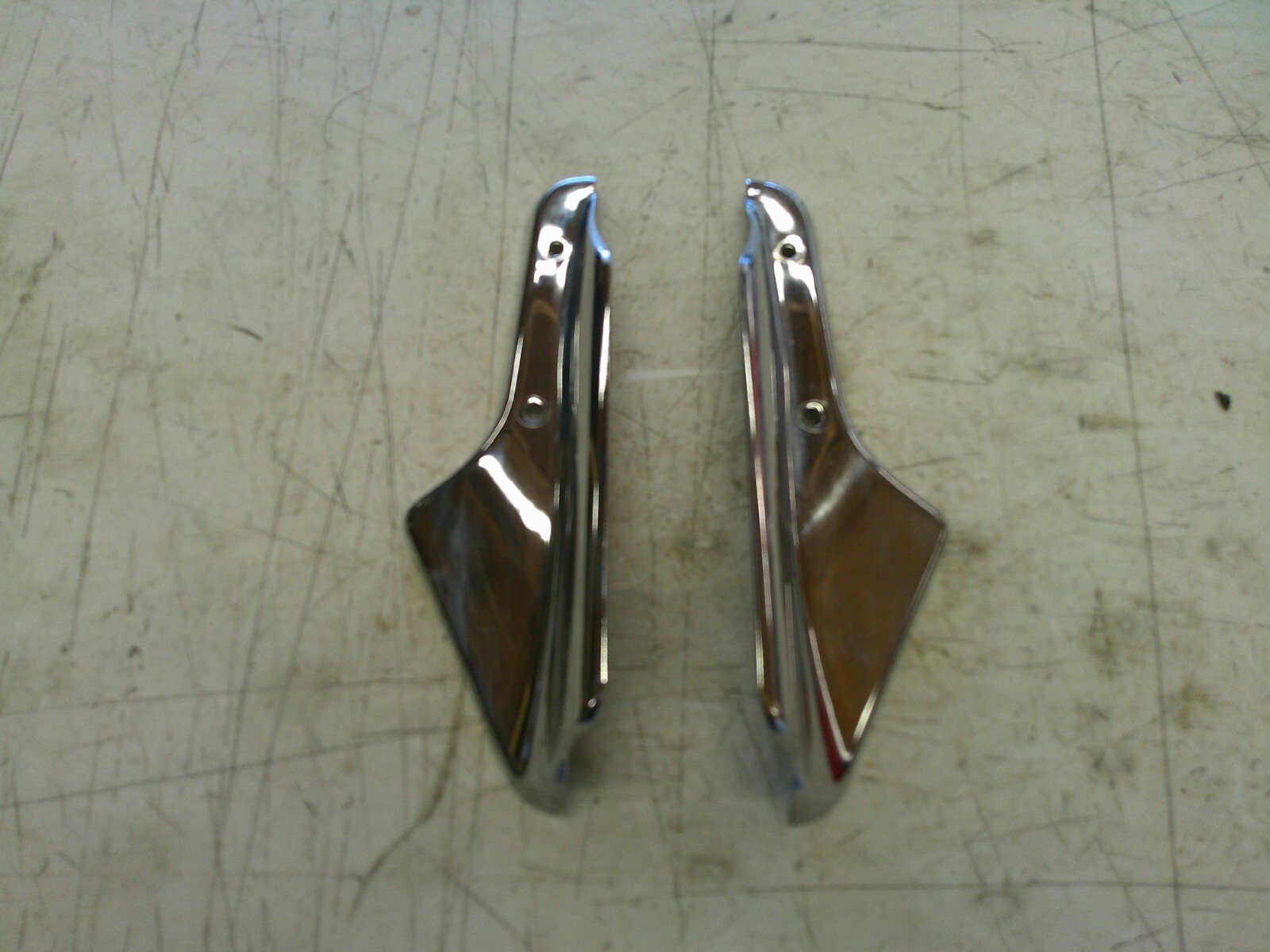 2004-2007 Triumph rocket 3 left right front fork chrome cover trim