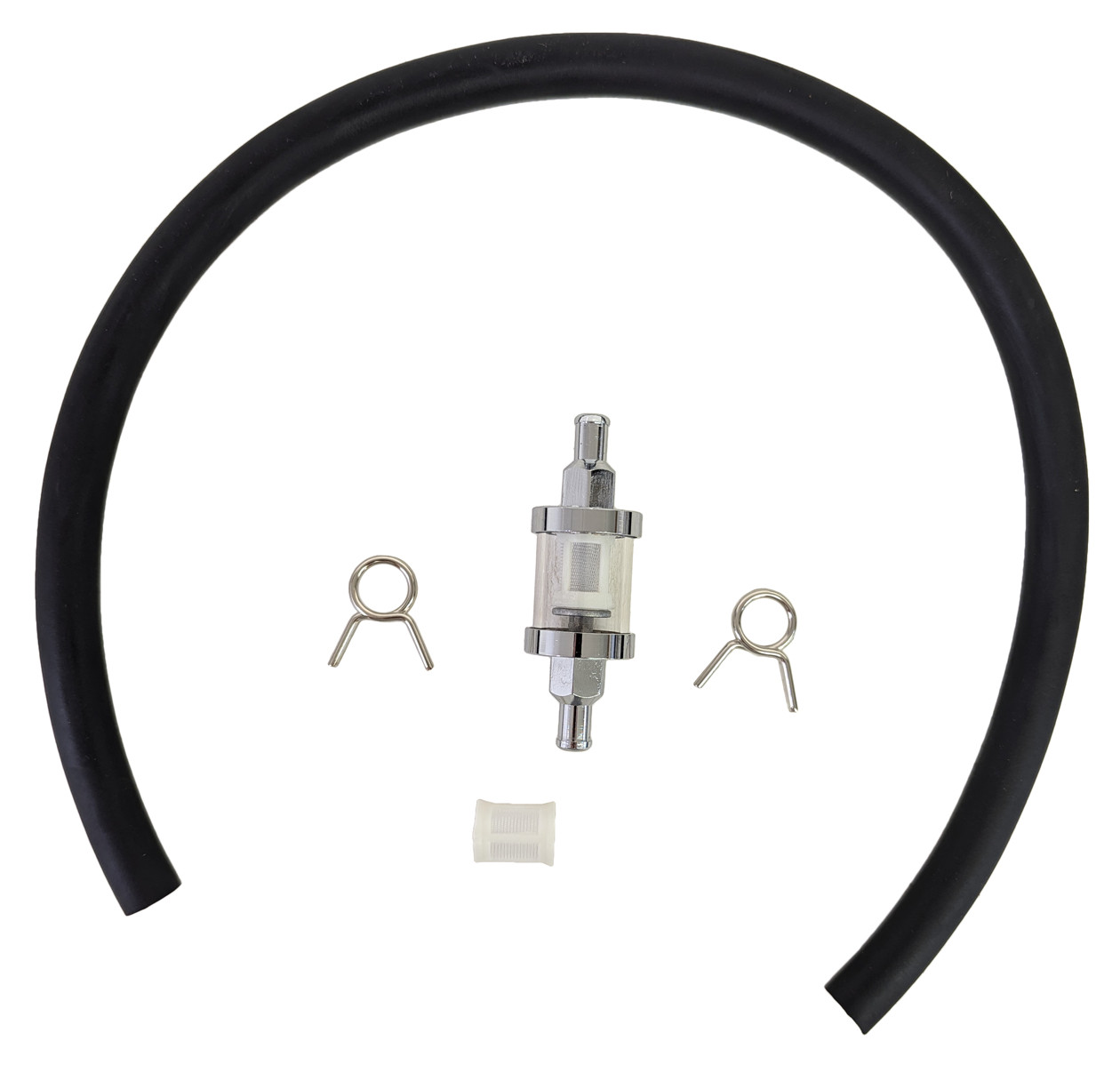 EMGO Inline 5/16″ Fuel Filter Glass w/ Fuel Line fits Yamaha XVS 650 1100 V-Star