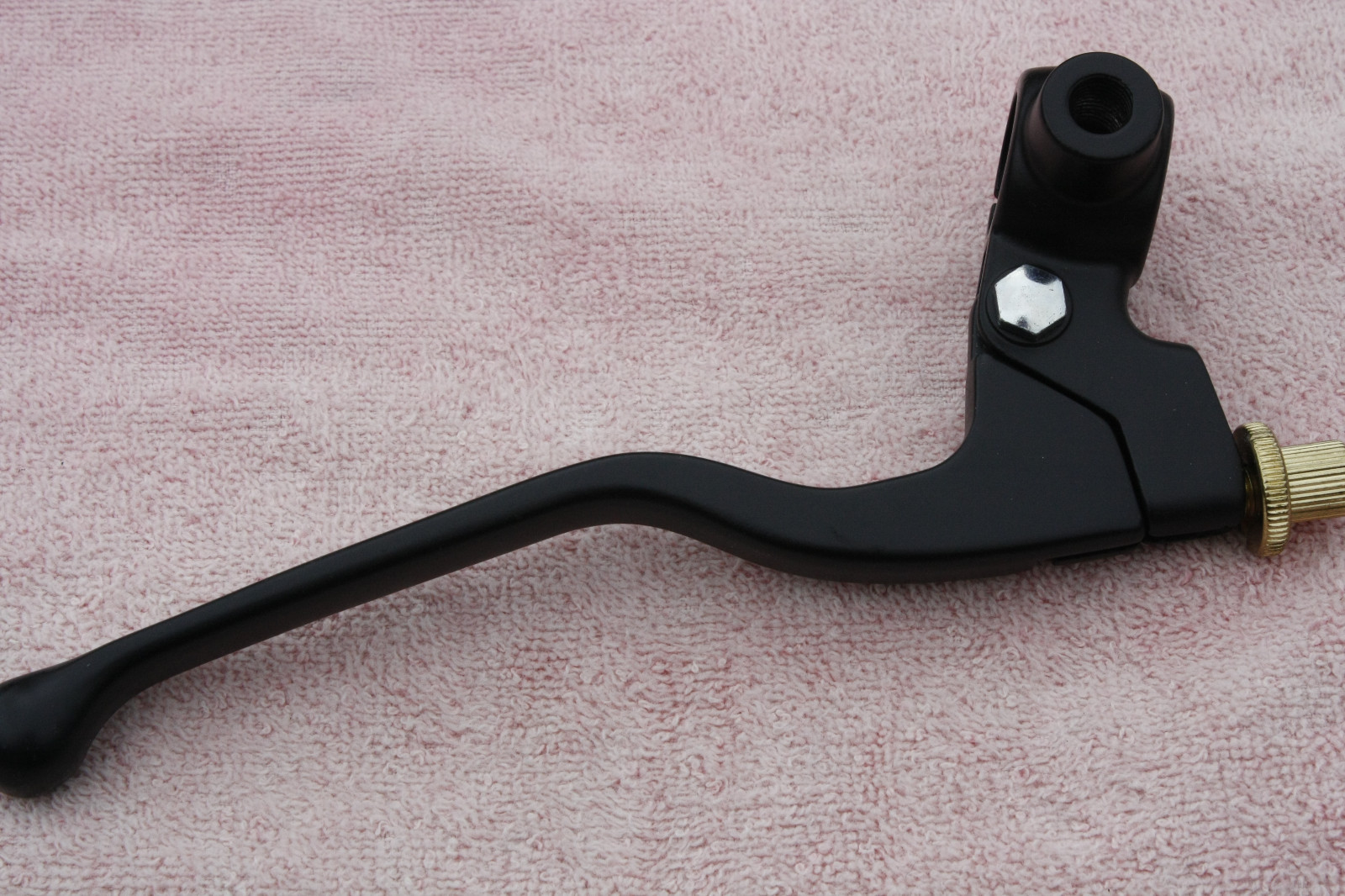 HONDA DRUM SATIN BLACK GP Brake Lever Assembly w mirror hole CB350 450 CB CL SL