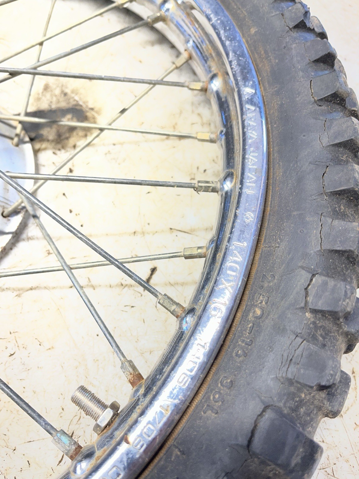 Honda XR80R CRF80F Front Wheel Rim And Tire 2002