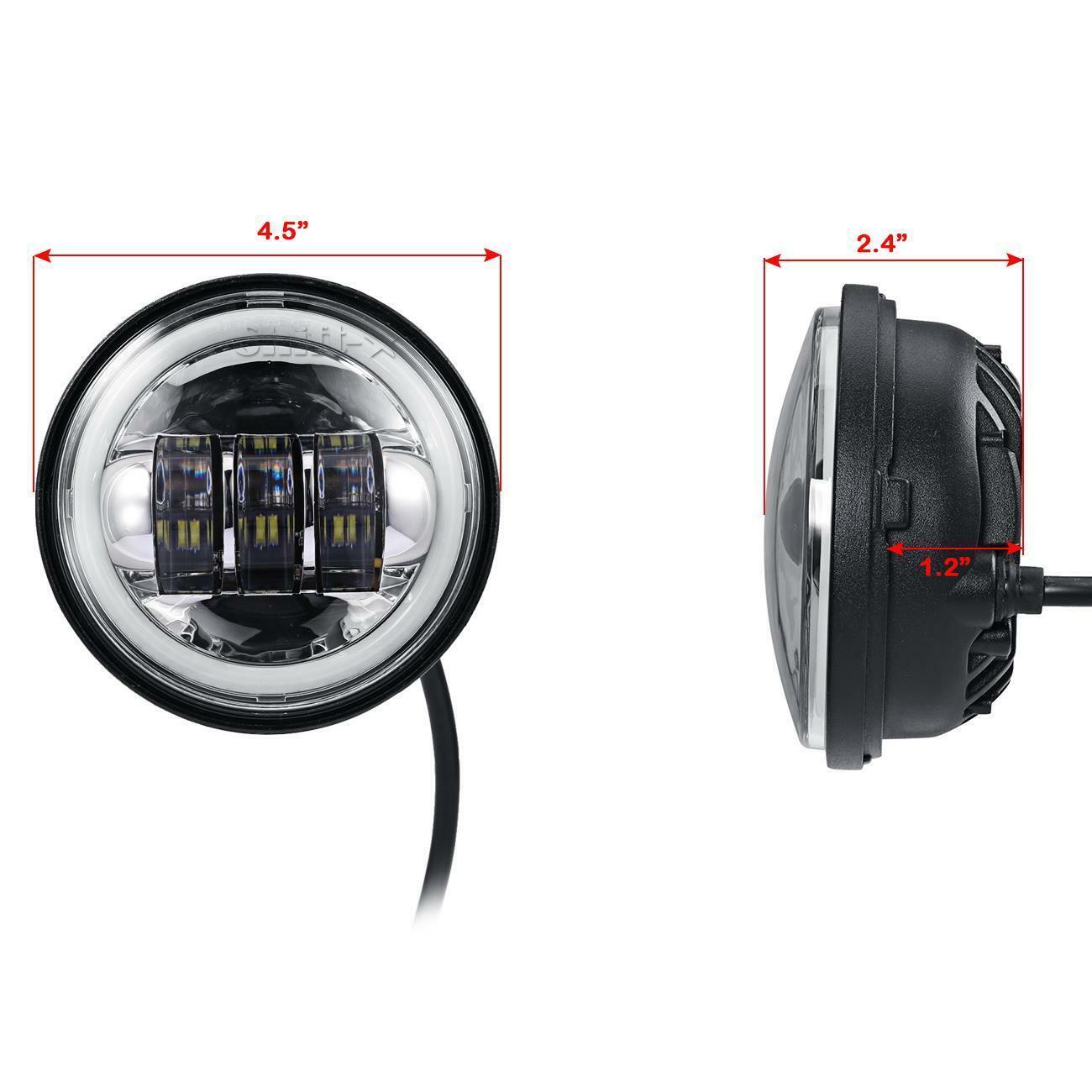 Chrome New 7″ LED Projector Headlight + Passing Lights Fit for Harley Touring