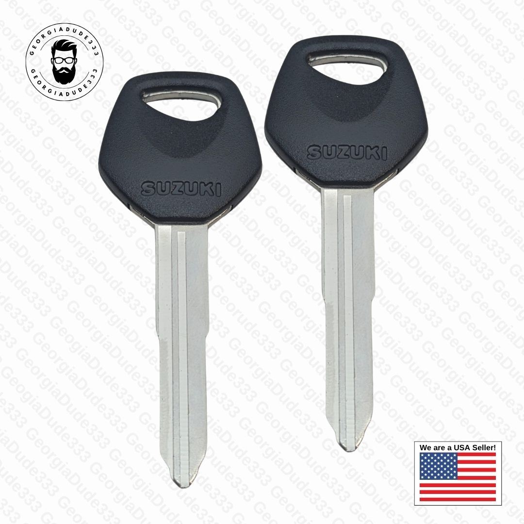 (2) Suzuki Aftermarket Motorcycle Key Blank Fits 1997-2005 Suzuki GSXR 600