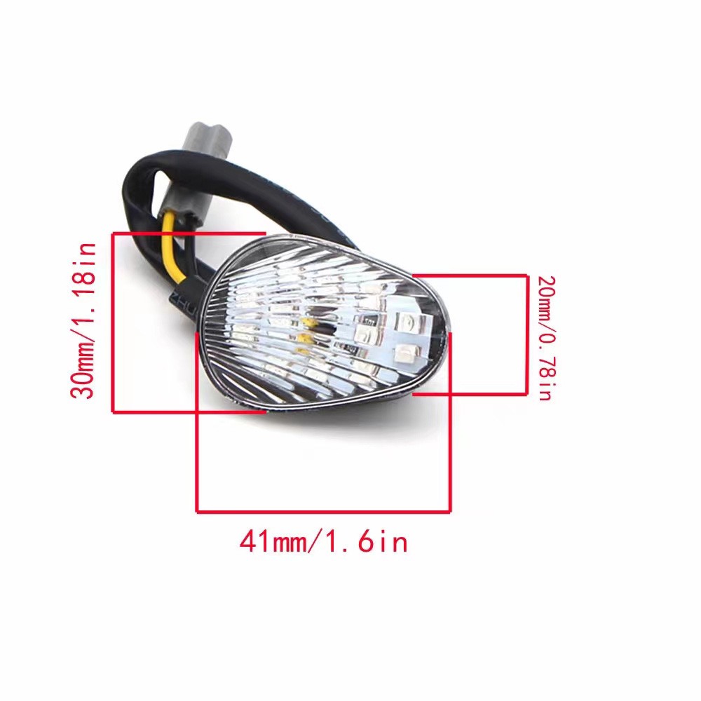 Smoke Flush Mount LED Turn Signals For Yamaha R1 R6 MT-07 MT-09 FZ1 FZ6 02-16