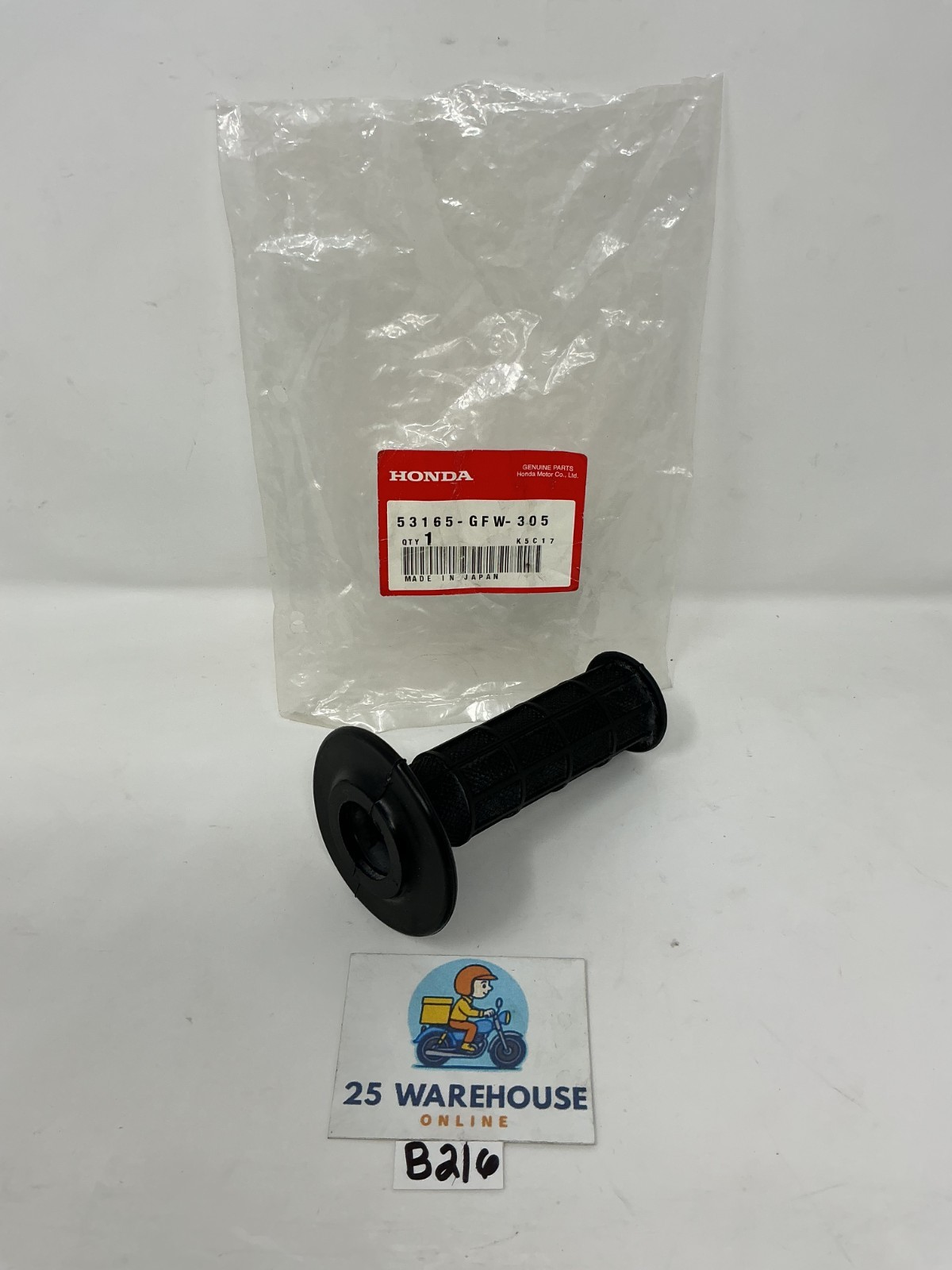 Honda OEM Handle Grip CR250R CT70 CT90 XL250 XL100 CT110 P/N: 53165-GFW-305