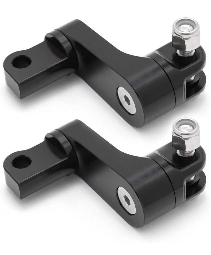 Black Male Mount Foot Peg Extensions For Harley 2-3/5″ wider 2″ Forward