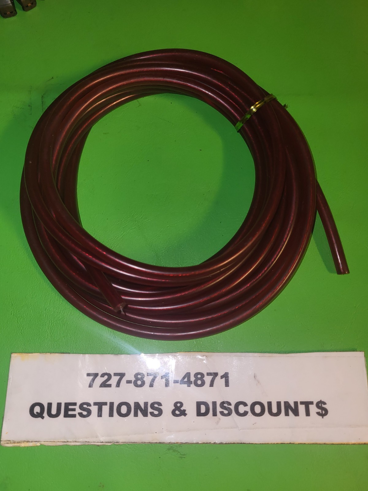 6mm TRANSLUCENT RED PVC COPPER CORE VINTAGE SPARK PLUG WIRE & MORE DIY foot
