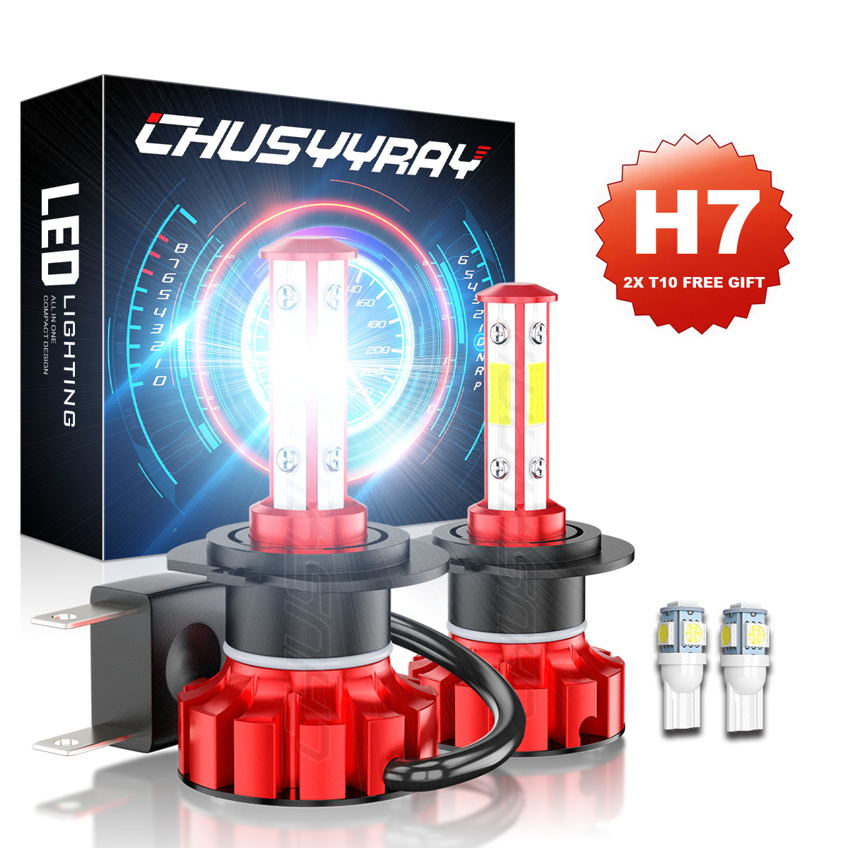 For Suzuki GSX1300R Hayabusa 1999-2019 LED Motorcycle Headlight 6000K White Bulb