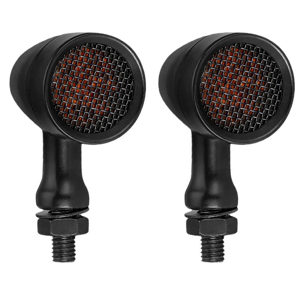 Black Motorcycle LED Amber Blinker Brake Running Tail Turn Signals Light 2-20X