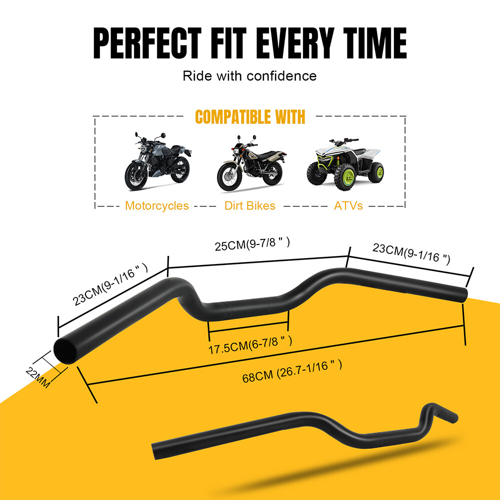 Motorcycle 7/8″ 22mm Tracker Drag Bars Handlebars For Honda NC700S NC700X NC750X