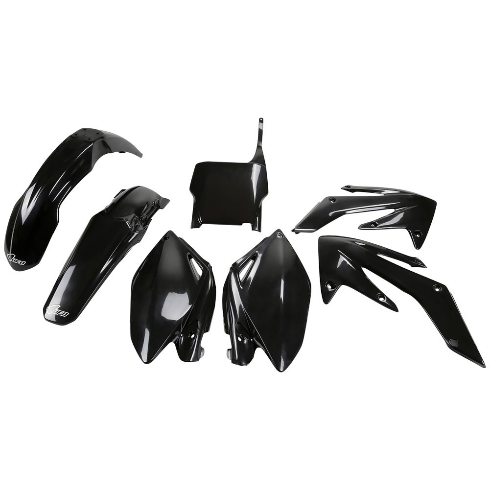 UFO Plastic Kit Set Complete Black Honda CRF250R 2006-2007