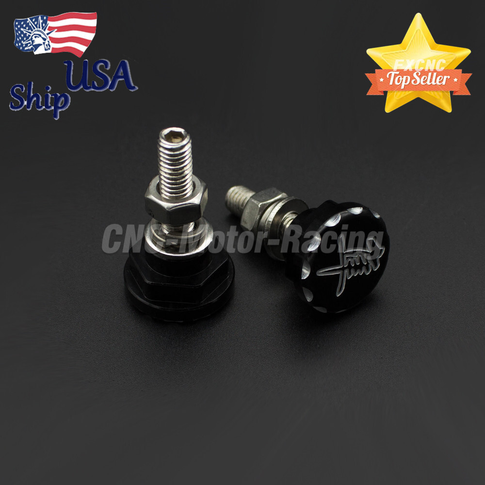 Aluminum License Plate Screw Black For Suzuki GSXR1300/Hayabusa Motorcycle Bolts