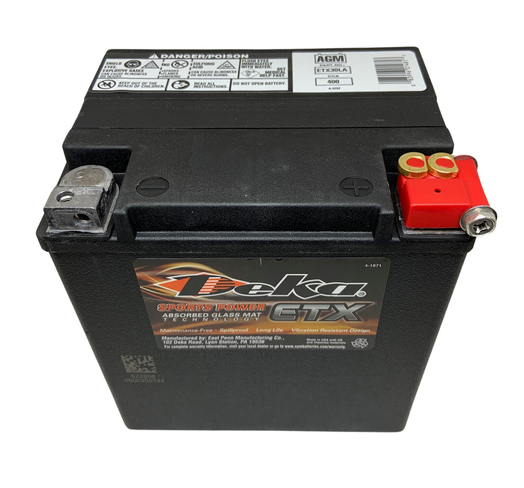 Deka ETX30L Battery – OEM 12V 400 CCA 1 Year Warranty