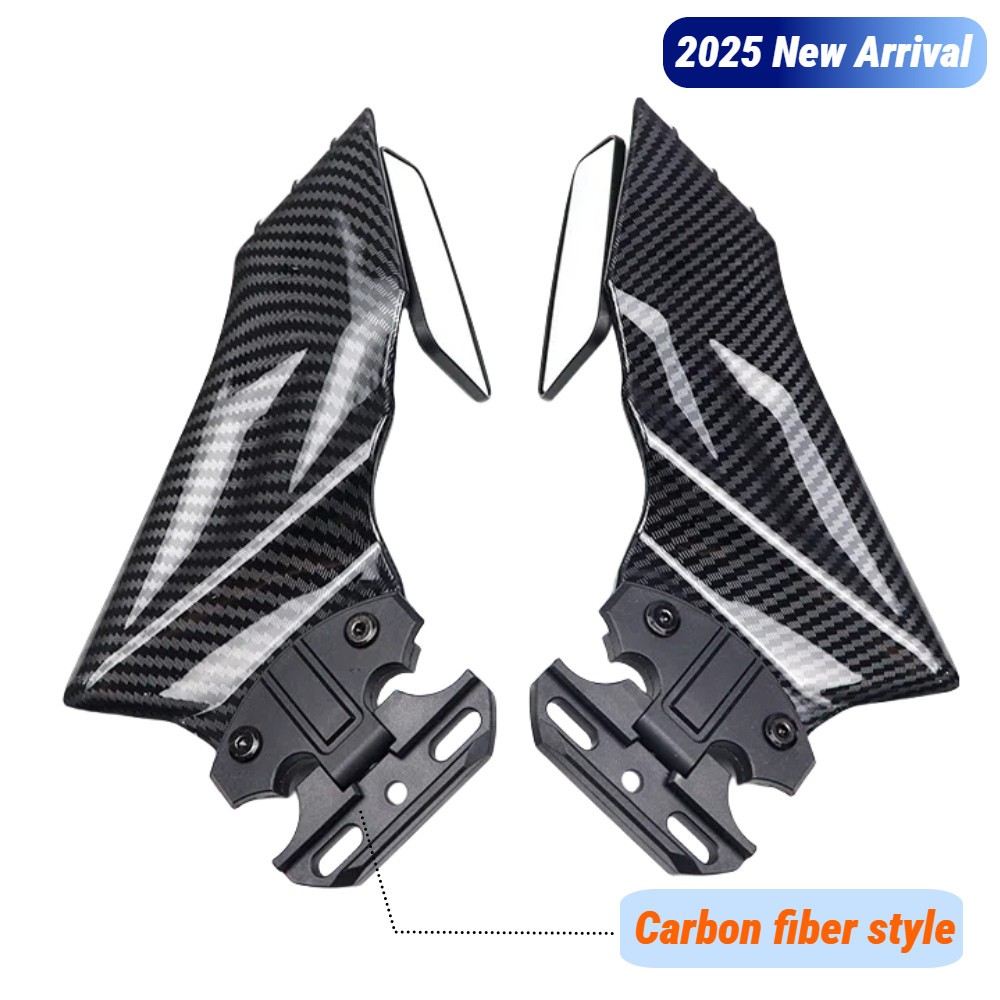 Carbon Fiber Look Complete Wing Rearview Mirrors for Yamaha 2002 2003 YZF R1