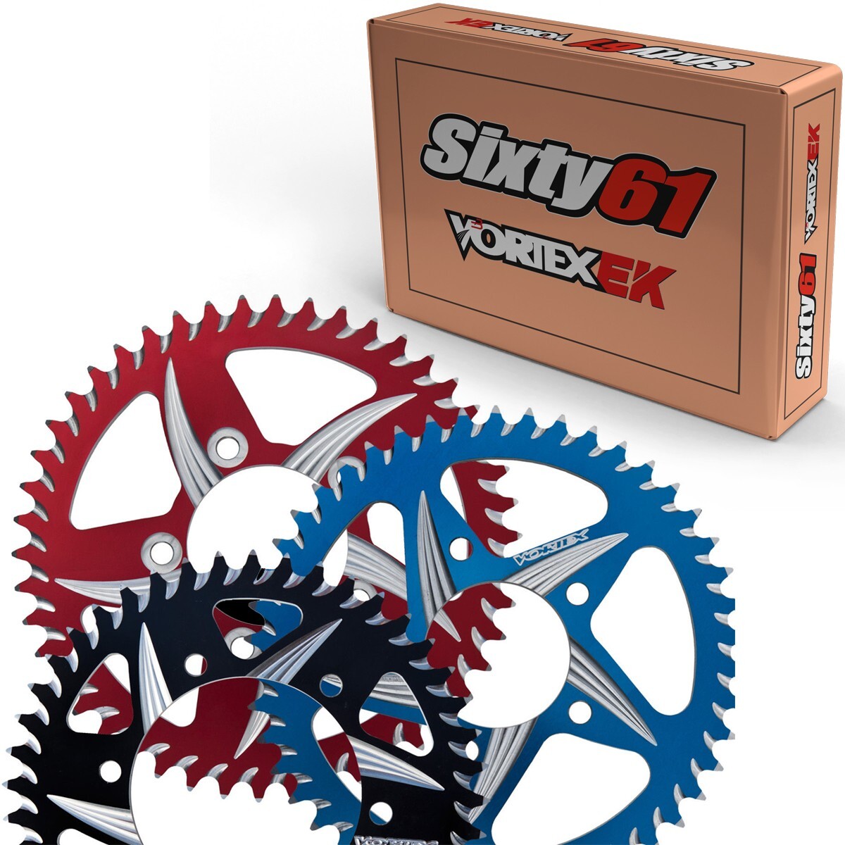 GSXR 1000 Rear Sprocket 2009-2024 2025 Vortex 520 35-54T Suzuki Red Black Blue