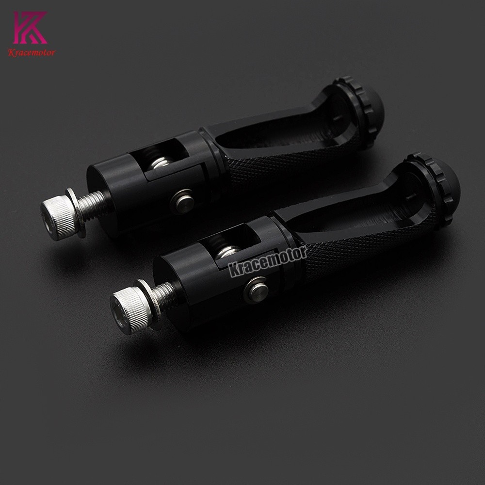 2x Universal CNC Motorcycle Bike Foldable Footpegs Foot Peg Rest Rearset Racing