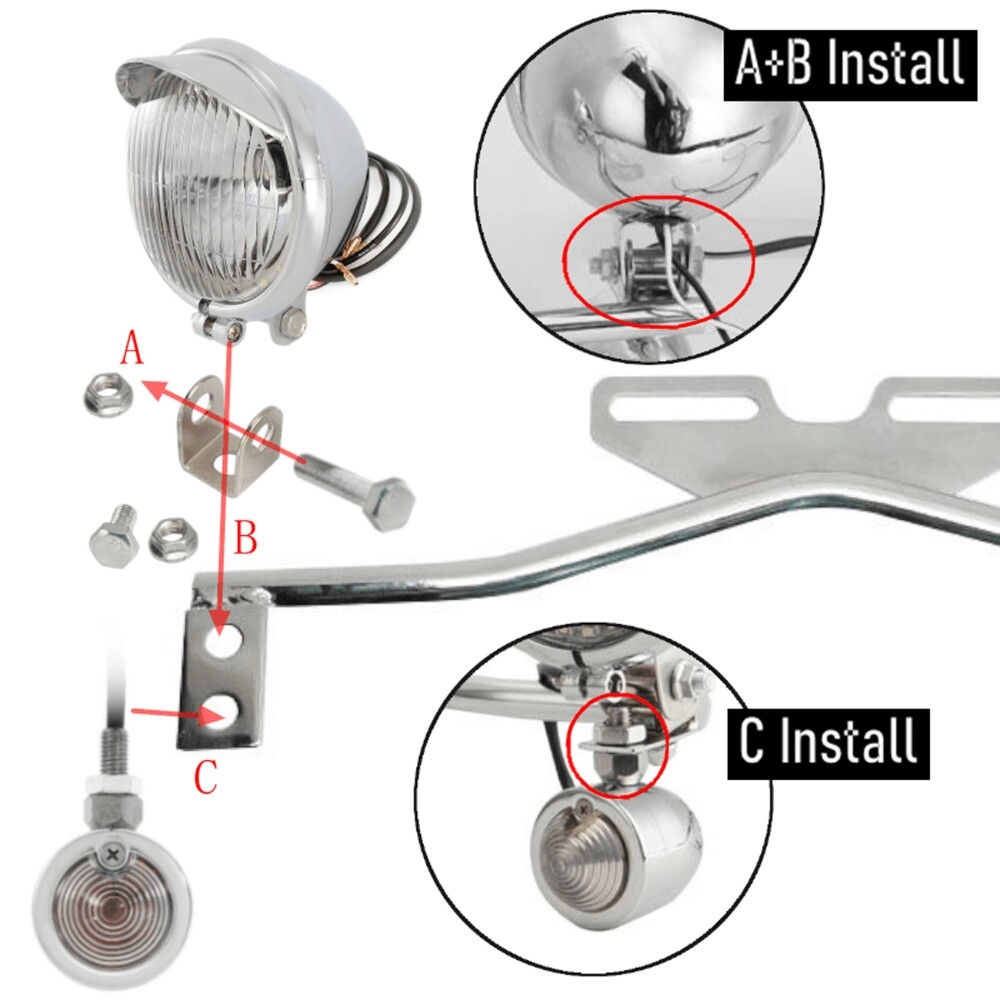 Driving Passing Fog Turn Signals Light Bar For Honda Shadow ACE 1100 VT1100C USA