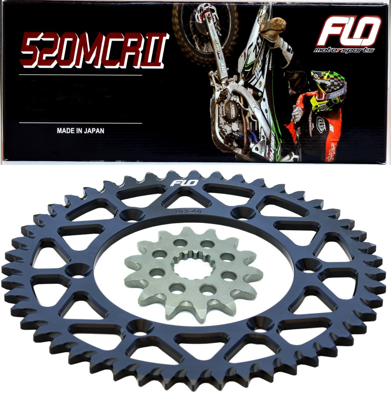 Honda CRF450/CR250 Sprocket Set / Chain Combo Kit Gold Motocross Black 13/49T