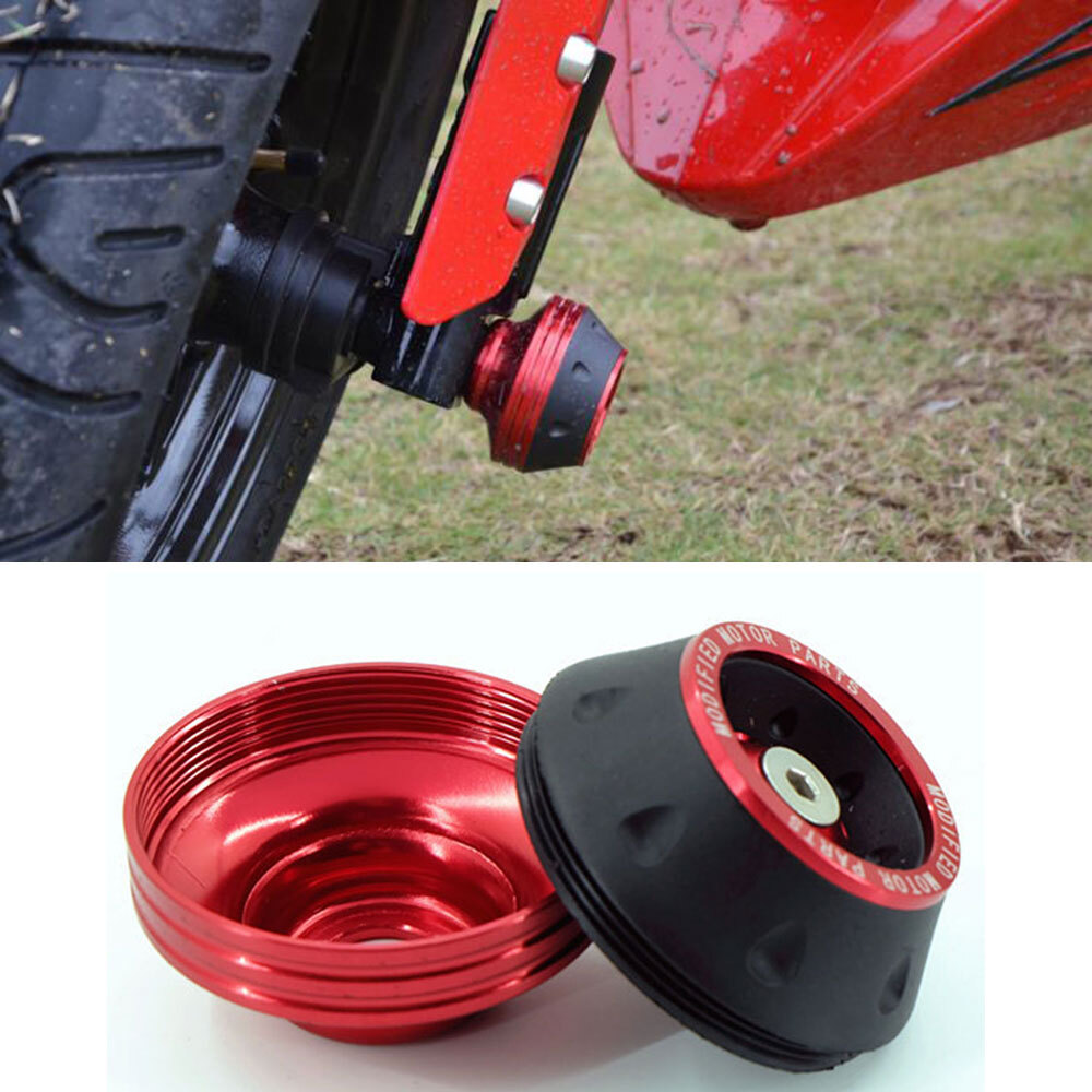 2PCS Motorcycle Crash Protector Motorbike Motocross Tire Frame Slider multicolor