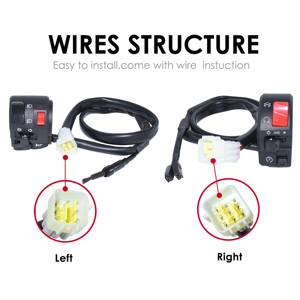 7/8″ Motorcycle Handlebar Horn Button Turn Signal Fog Light Controller Switch