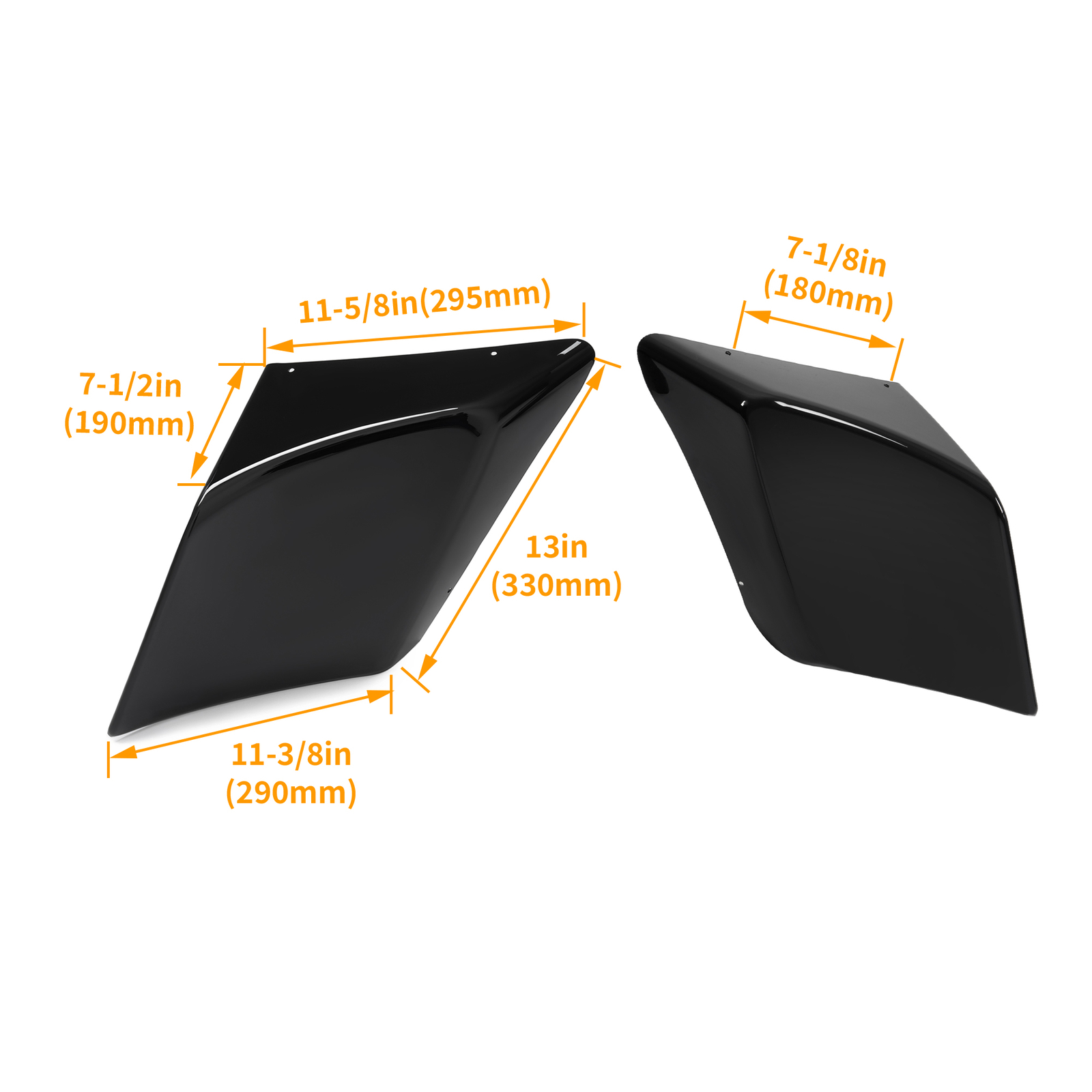 For Harley Road King Glide FLHX FLTRX 89-13 Stretched Extended Side Covers Panel