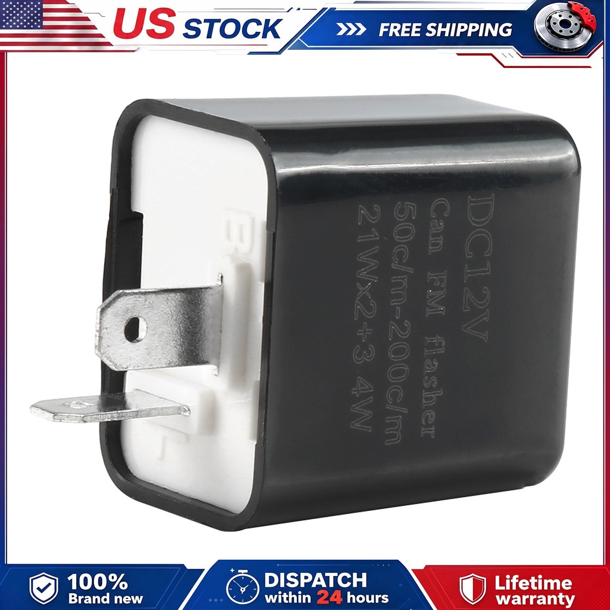 LED Flasher Relay For Honda New Replacement 12V GEARZAAR Adjustable Direct Fit