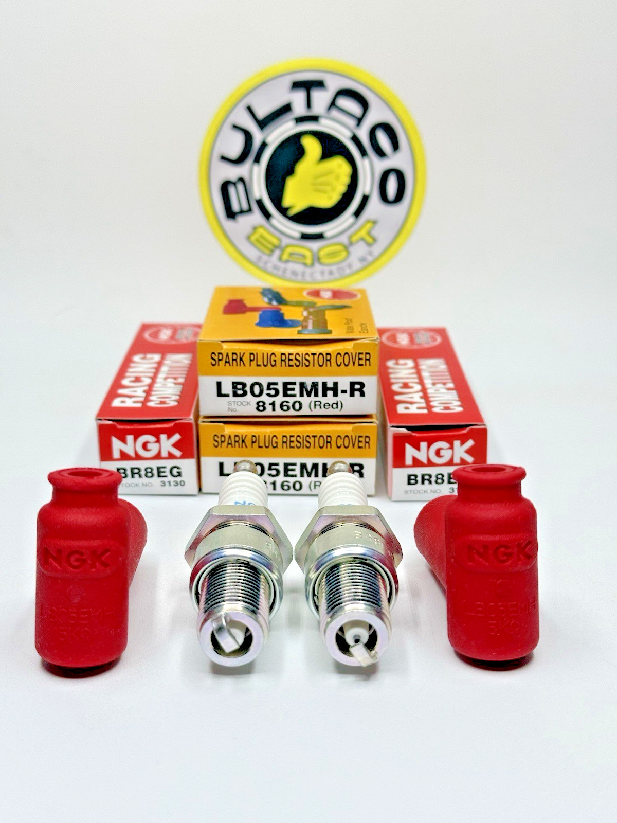 GENUINE NGK BANSHEE PERFORMANCE SETUP (2) LB05EMH-R # 8160 (2) NGK BR8EG PLUGS