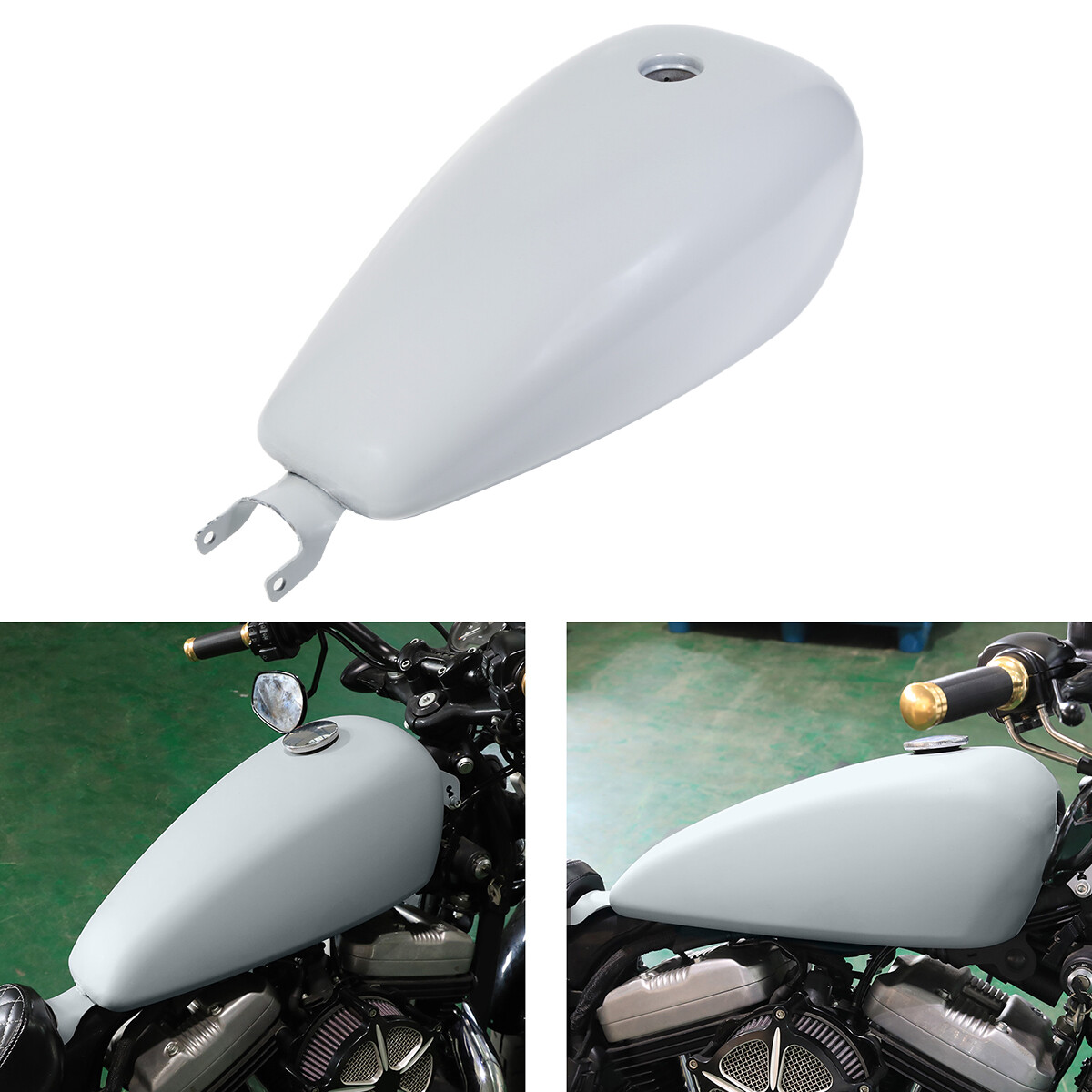 2.5 Gal Unpainted 3 Lift Fuel Gas Tank Fit For Harley Sportster XL883 1200 07-22