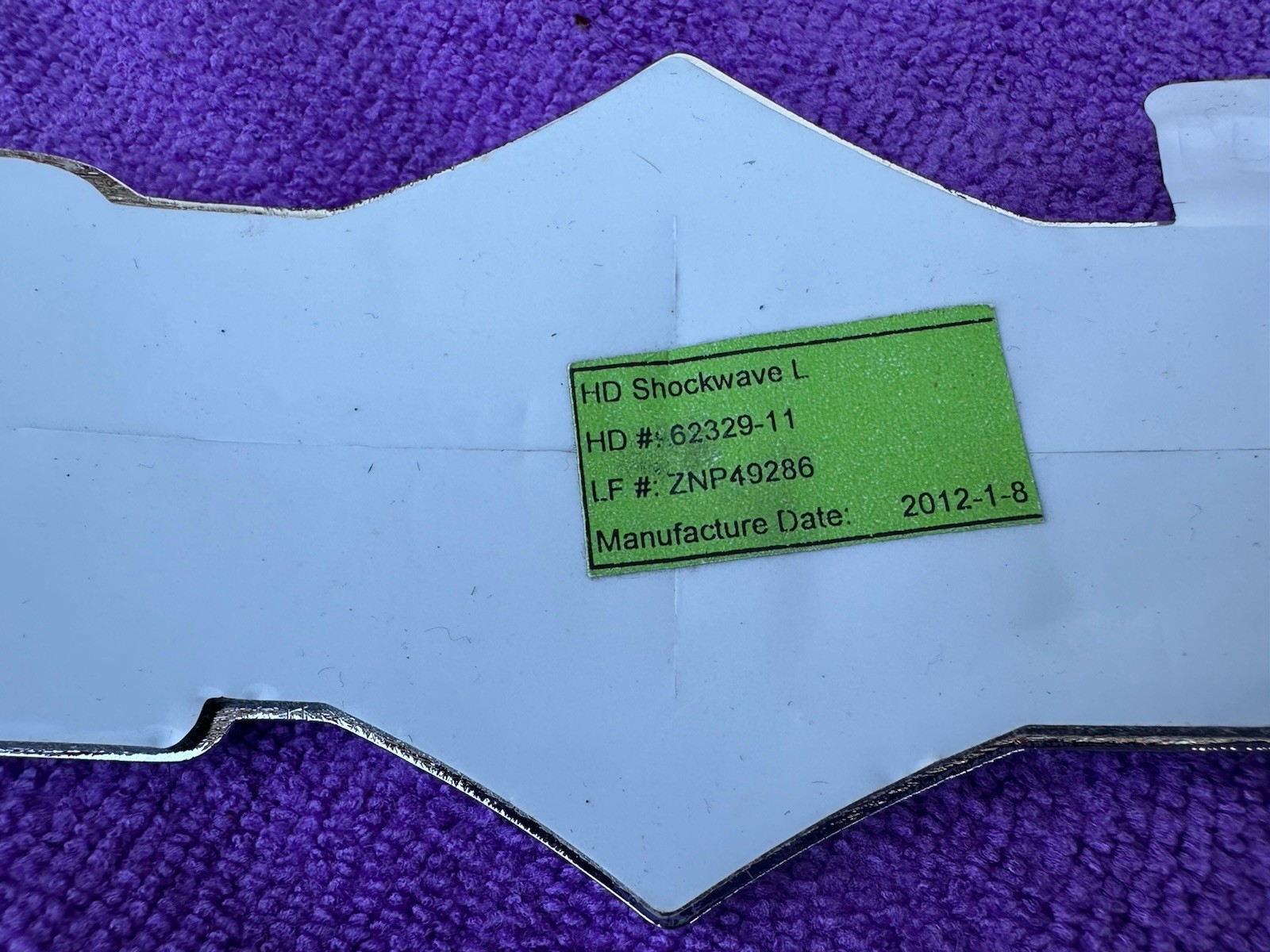 OEM HARLEY SHOCKWAVE CHROME AND BLACK GAS TANK EMBLEM (LEFT ONLY )