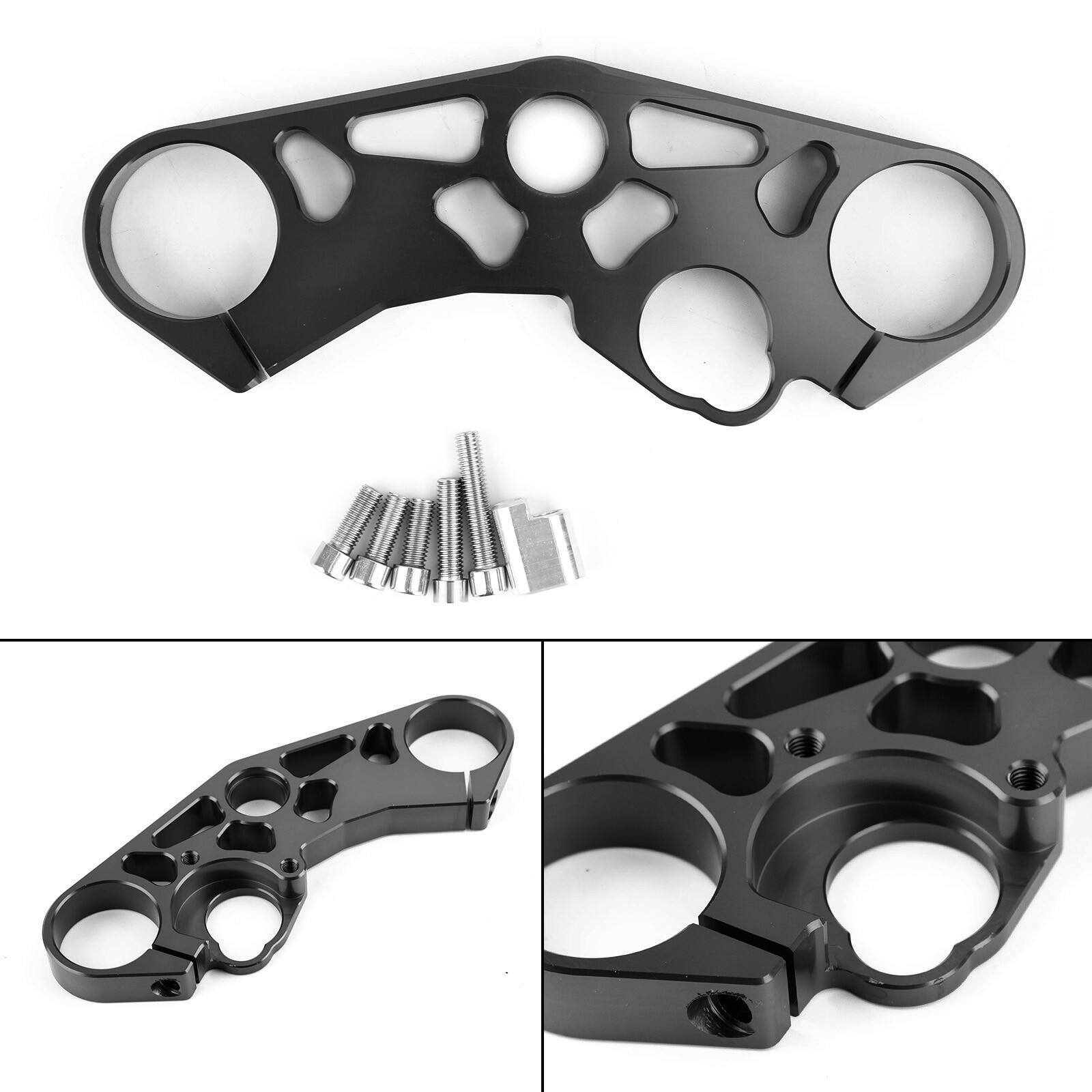 Lowering Triple Tree Front Upper Top Clamp for SUZUKI GSXR 600 750 1000 Black U5