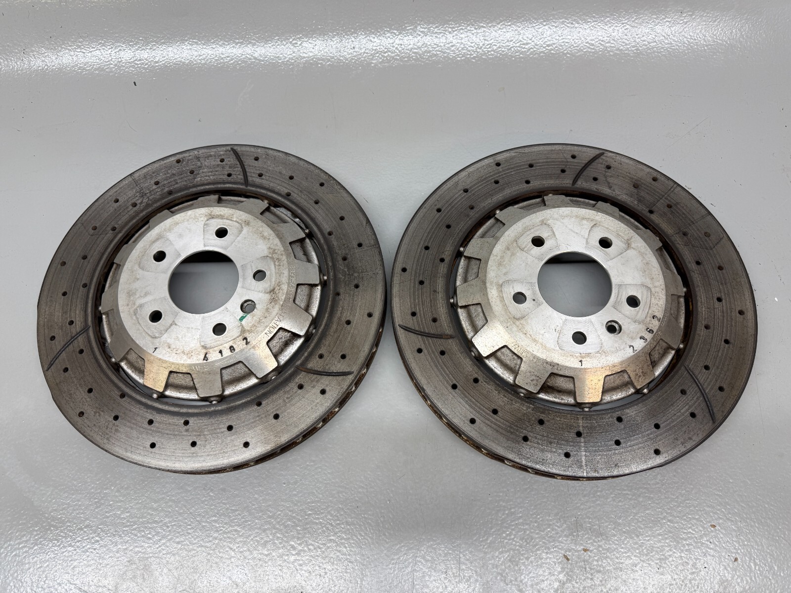 GENUINE LOTUS EMIRA V6 FRONT BRAKE DISCS ROTORS EM1