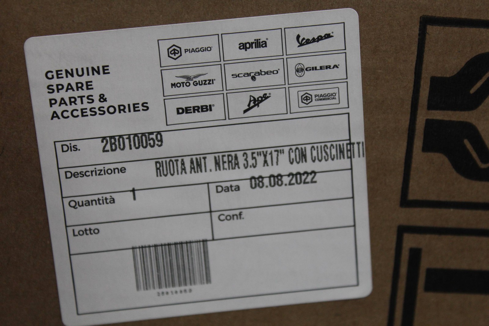Aprilia RS660 Tuono 660 21-26 OEM Front Wheel Rim 17 x 3.5 NEW IN BOX! 2B010059