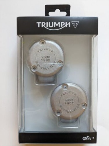 Triumph Brushed Throttle Covers # A9610248 Made in United Kingdom