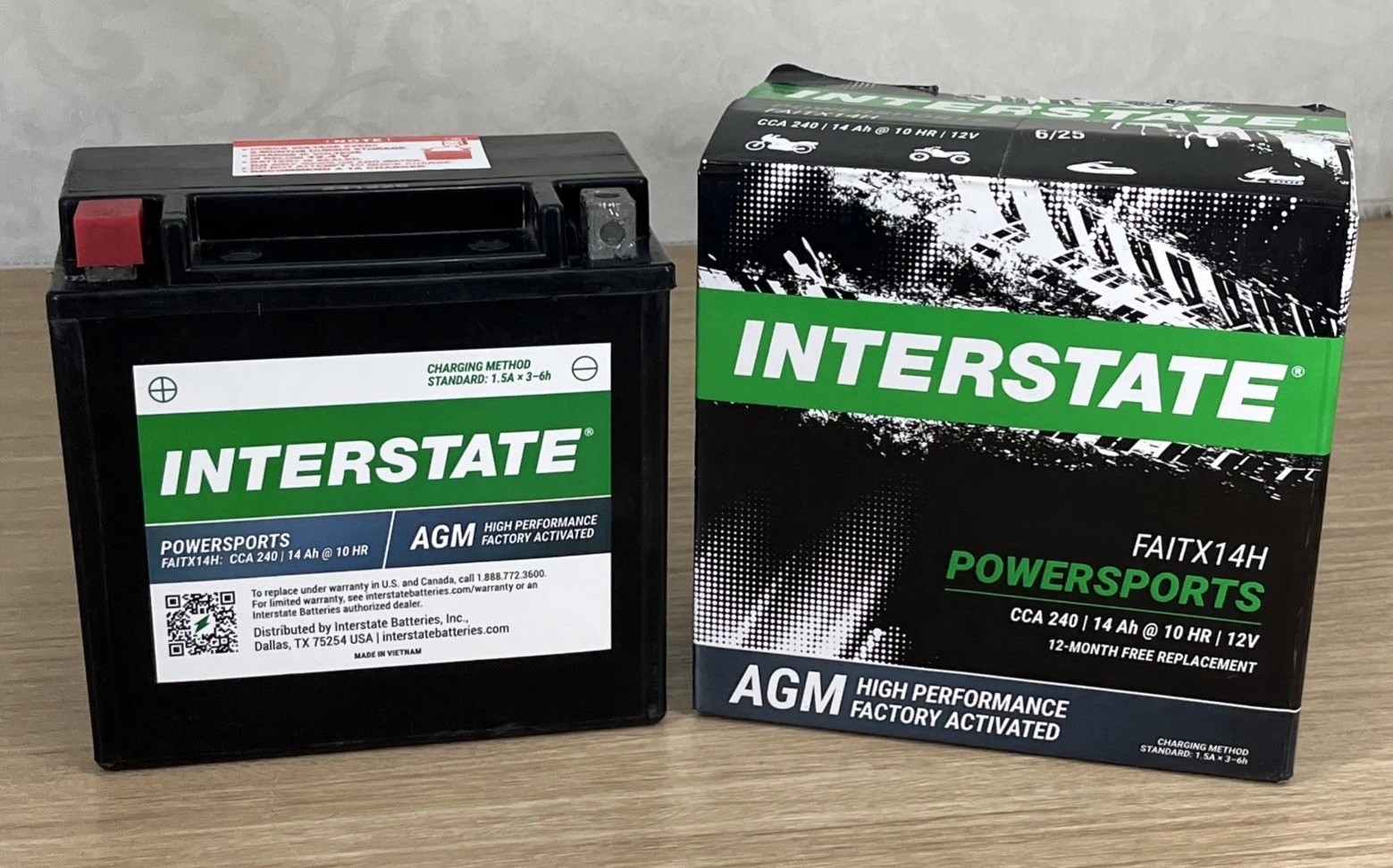 Interstate Batteries 12V 12Ah Factory Activated SLA AGM Powersports Battery