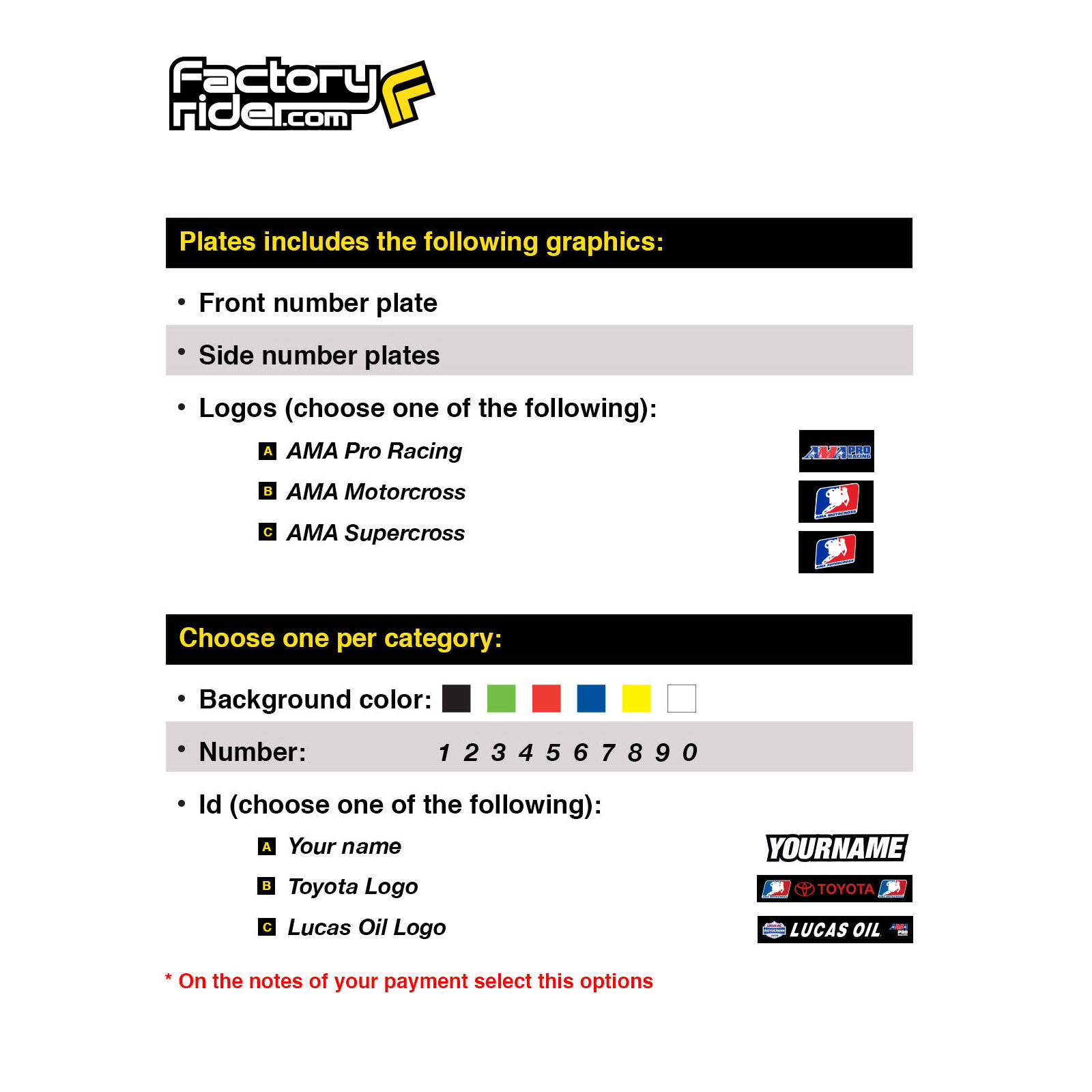Suzuki RMZ 250 Graphics Decal Kit 2010-2018 MSG US WITH YOUR NAME & NUMBER