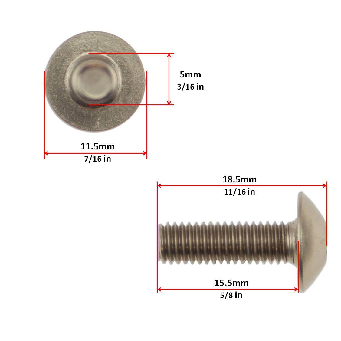 M5 x 1.25p Wellnut Fairing Titanium CBR GSXR ZX 10x Windscreen Bolt Kit Fastener