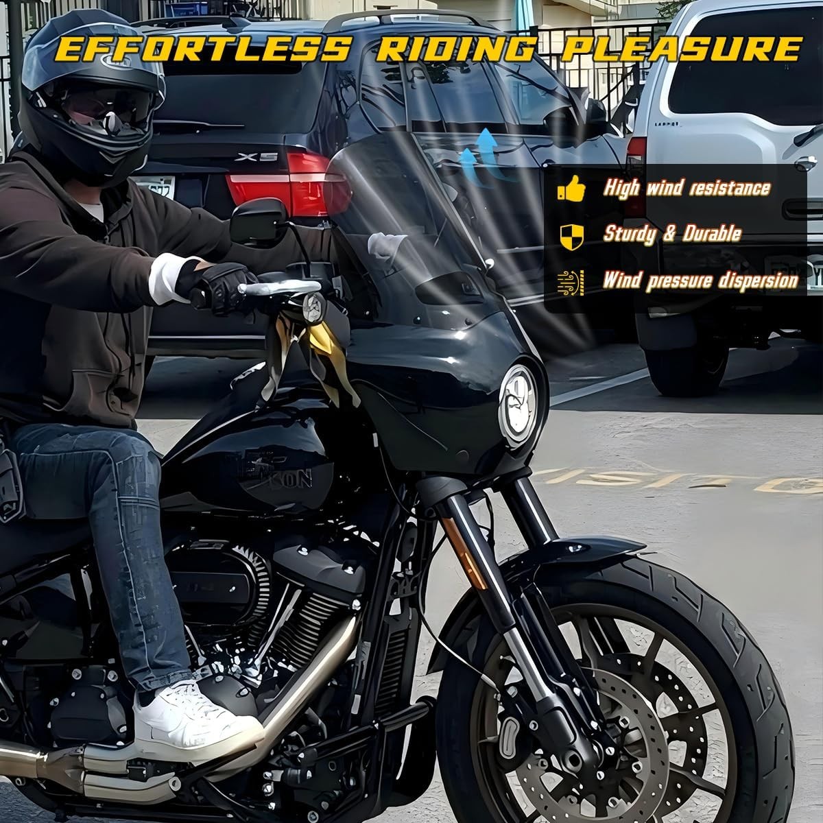 Front Fairing Mask W/15” Windshield For Harley Low Rider S FXLRS 2020-2023