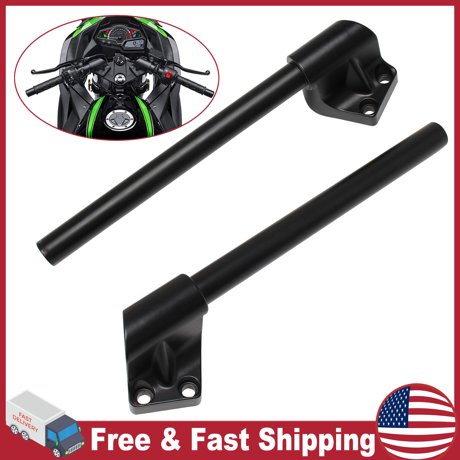 1 Pair Handle Bar For KAWASAKI Ninja 300 300R Ninja 250 250R EX250 Handlebar