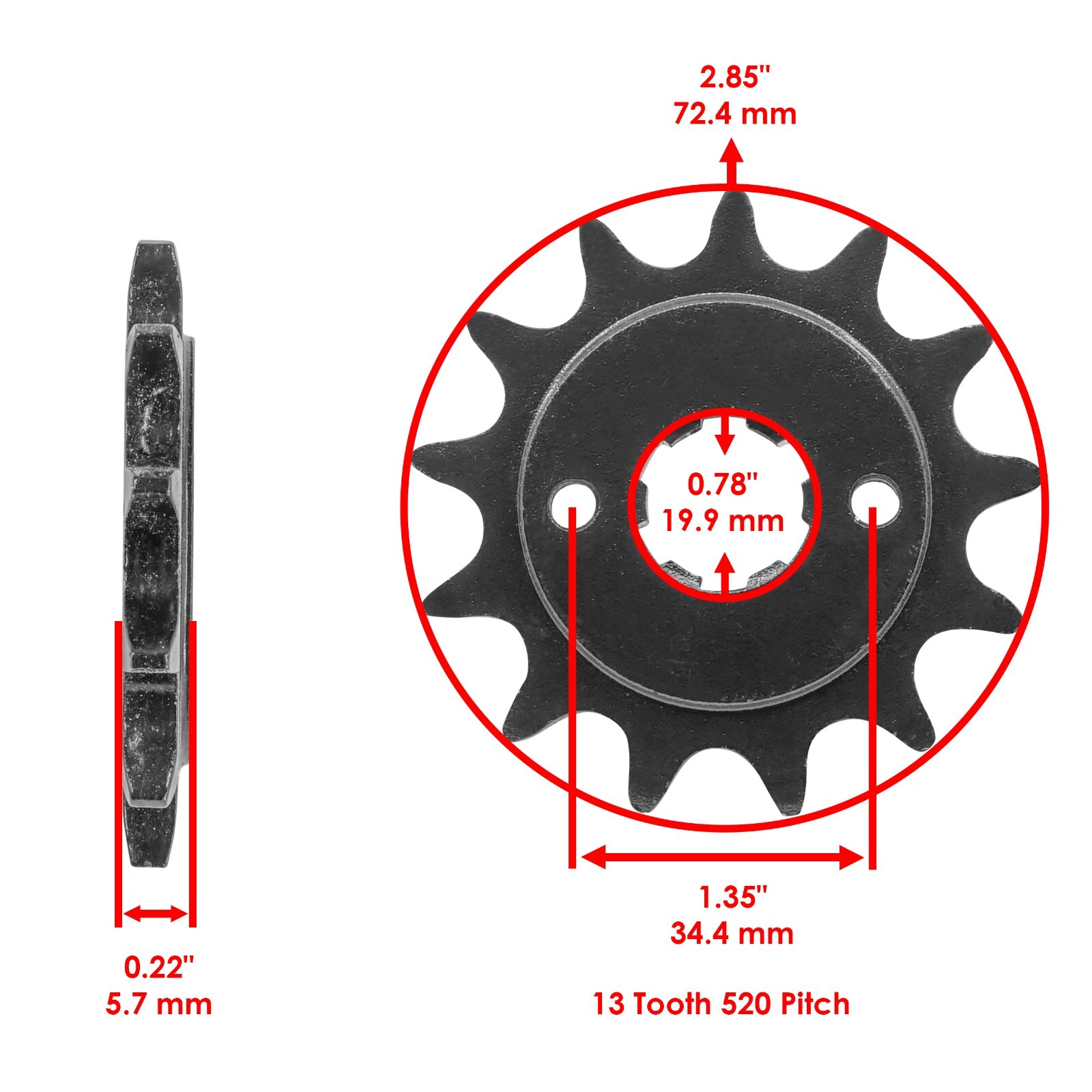 Drive Chain & Sprocket Kit for Honda CRF150F 2003 2004 2005