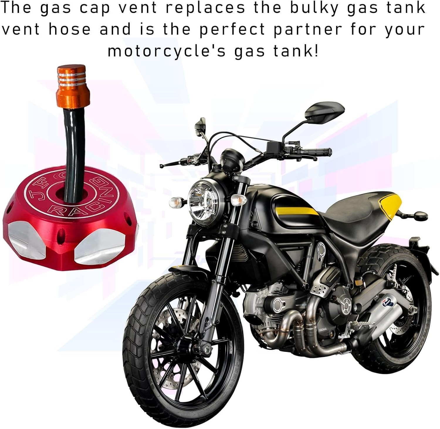 2PCS Vibrant Aluminum Gas Tank Caps – Enhance Motorcycle Ventilation and Style
